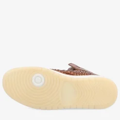 Store TAFT Rapido Brown Leather Sneakers - Brown Woven |