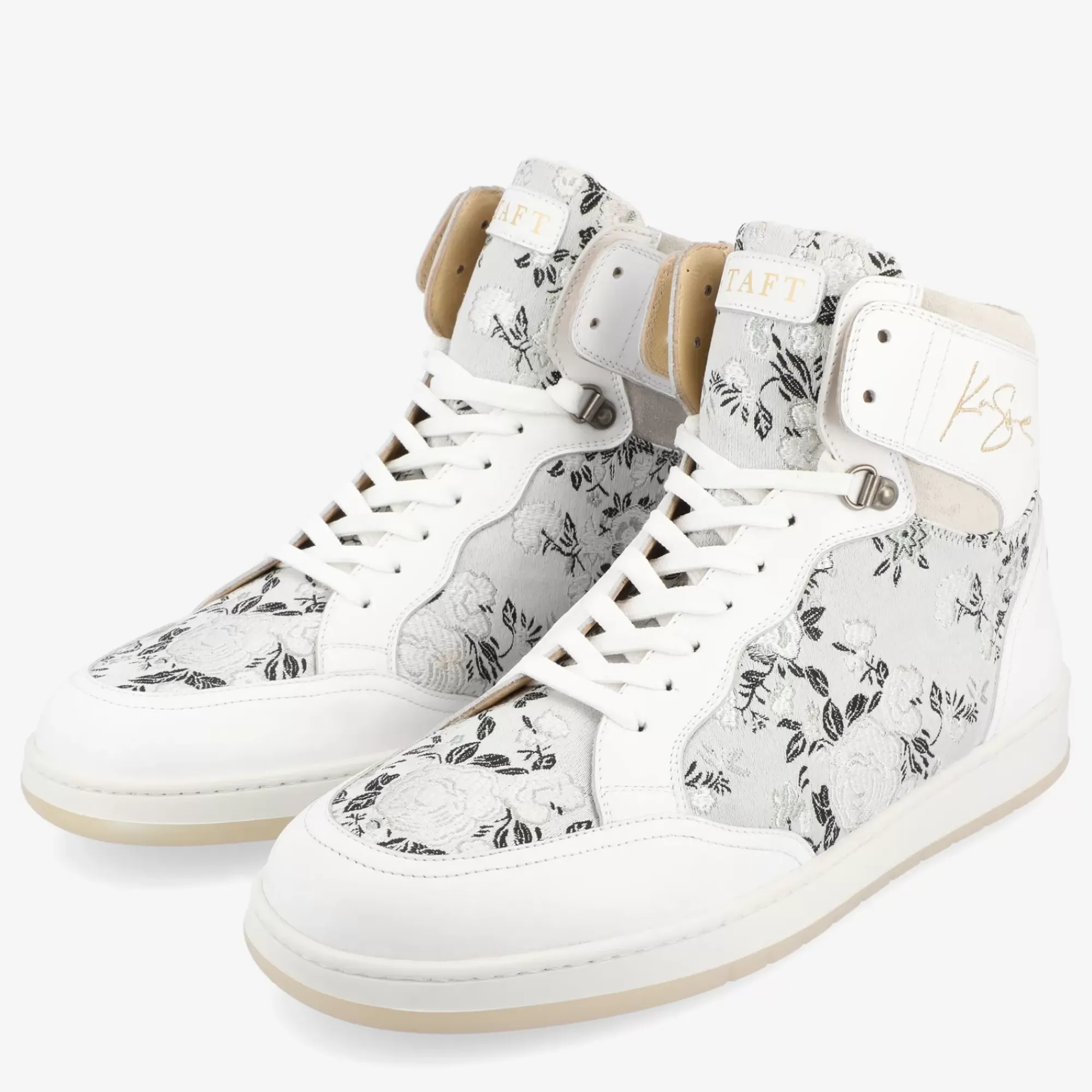 New TAFT Rapido Mens White High Tops - Eden Blanc |