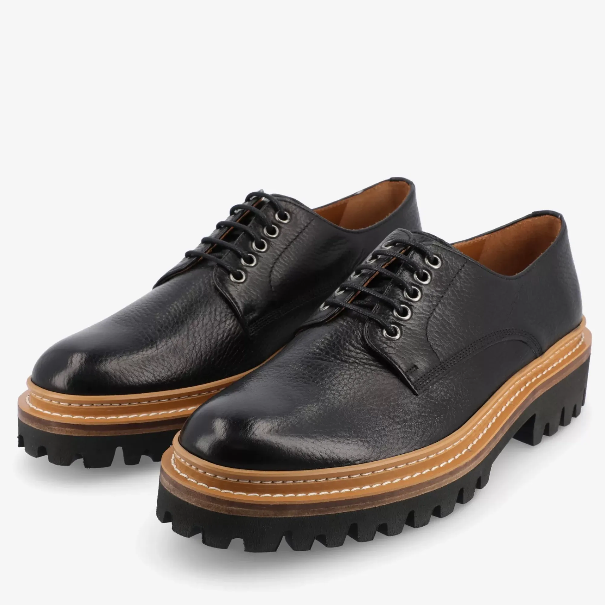 Best Sale TAFT The Country Derby In Black - Deerskin Shoe |