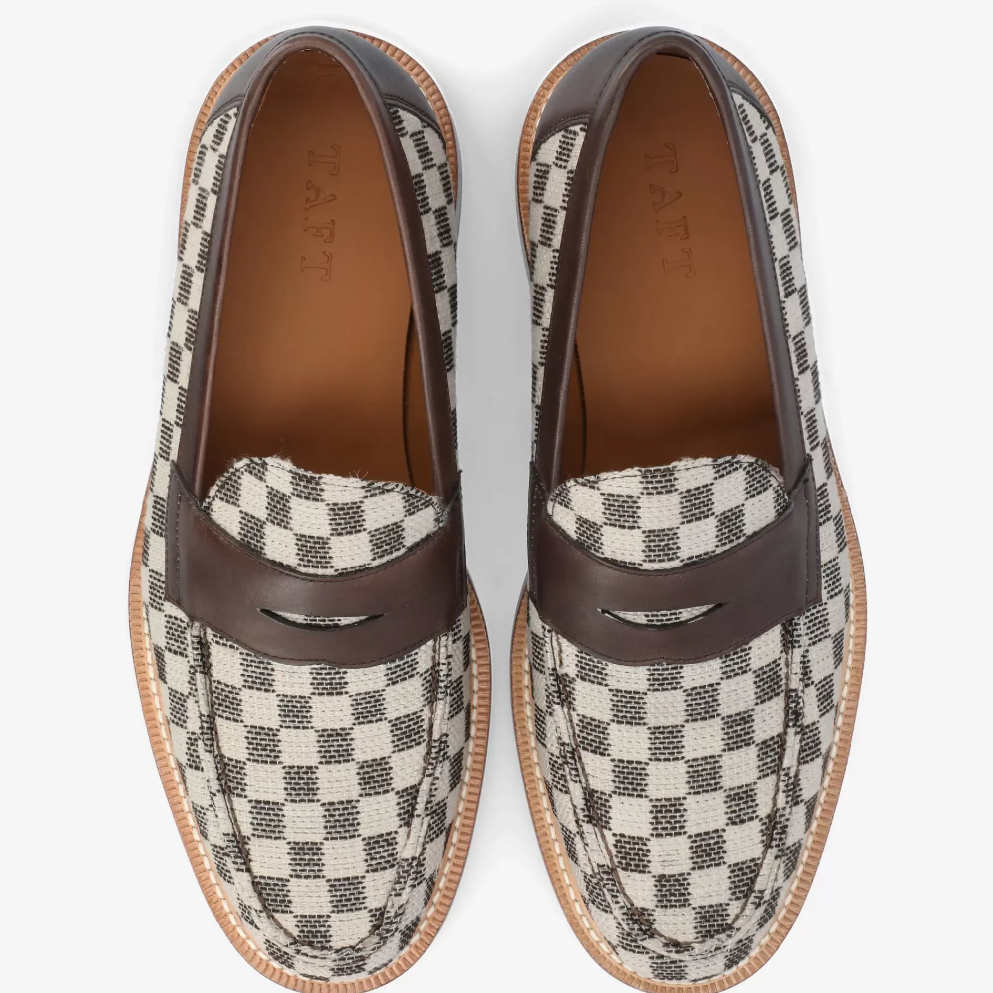 Discount TAFT The Fitz Loafer In Brown Check |