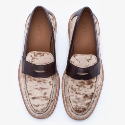 Sale TAFT The Fitz Loafer In Champagne - Velvet Loafers |