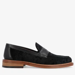 Outlet TAFT The Fitz Loafer In Midnight - Black Velvet Loafers |