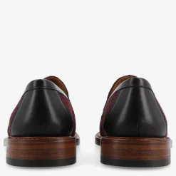 Cheap TAFT The Fitz Maroon Mens Loafers - Maroon Check |