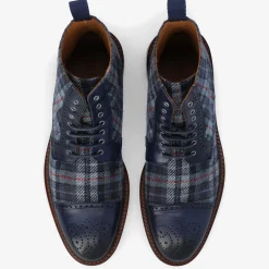 Fashion TAFT The Hamilton Boot In Blue Plaid |