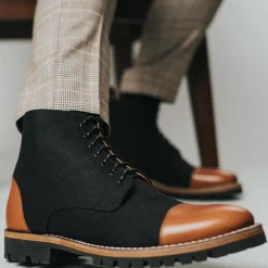 New TAFT The Jack Boot In Industrial - Two Toned Boots |