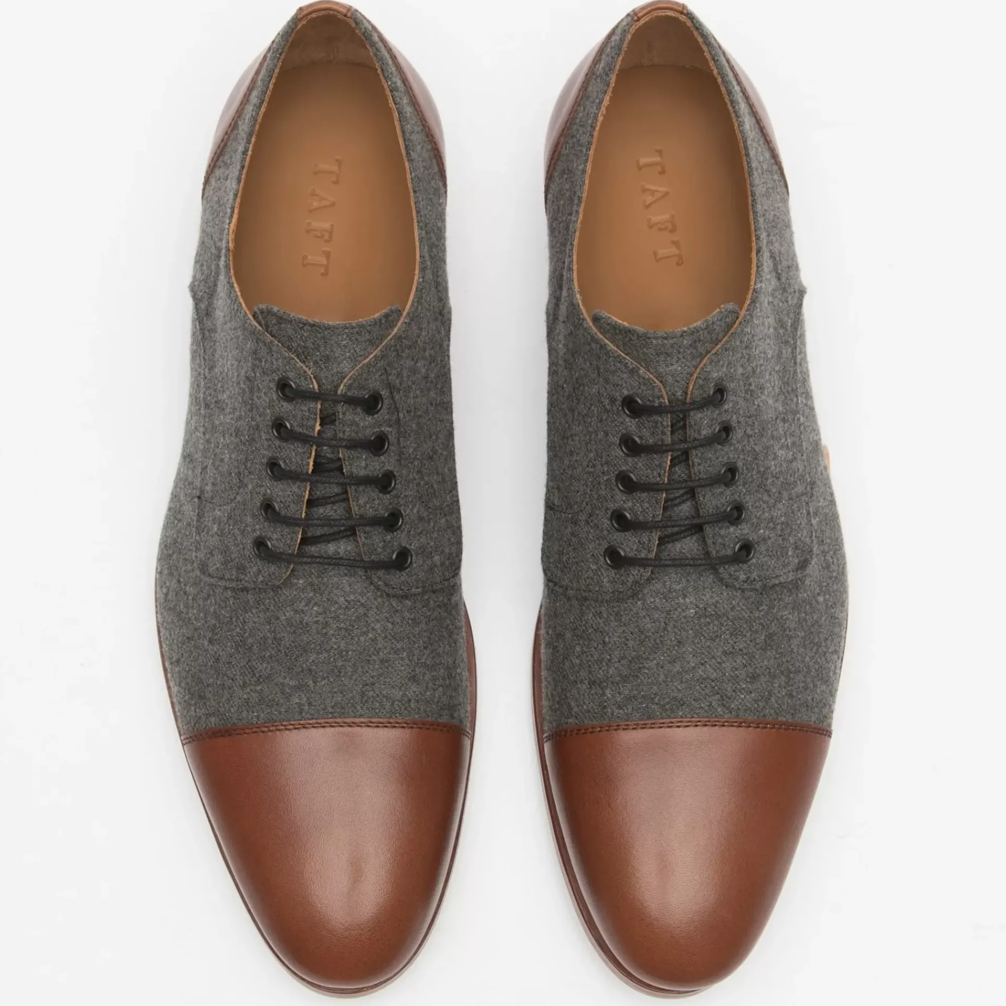 Shop TAFT The Jack Shoe - Grey/Brown Leather Shoes |