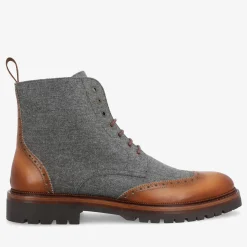 Store TAFT The Livingston Boot In Grey/Brown Wool Boots |