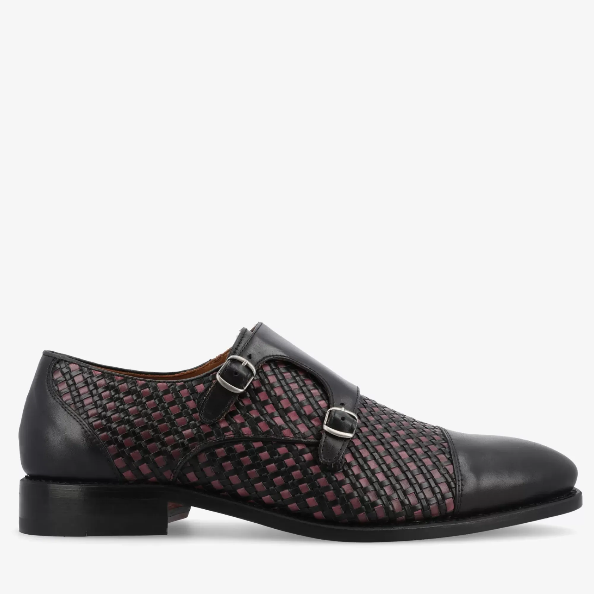 Cheap TAFT The Lucca Double Monk Strap Shoe In Black Woven |