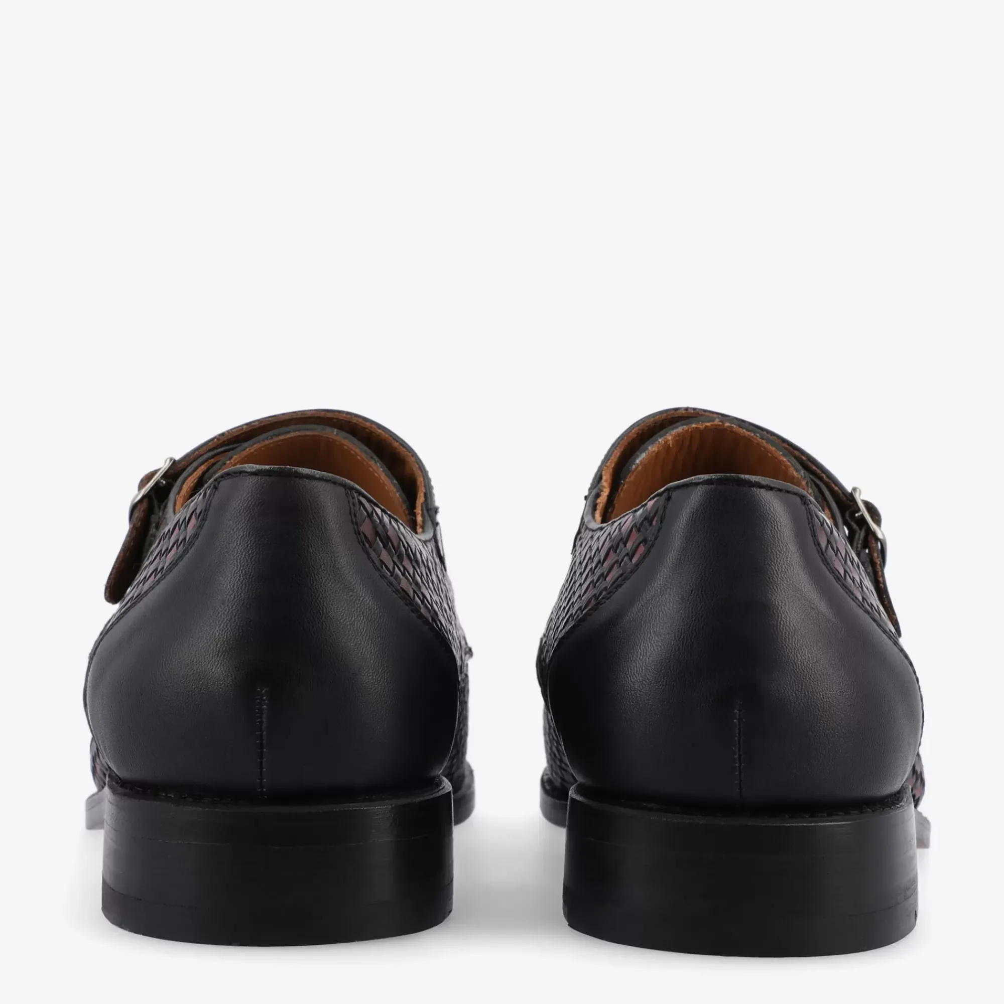 Cheap TAFT The Lucca Double Monk Strap Shoe In Black Woven |
