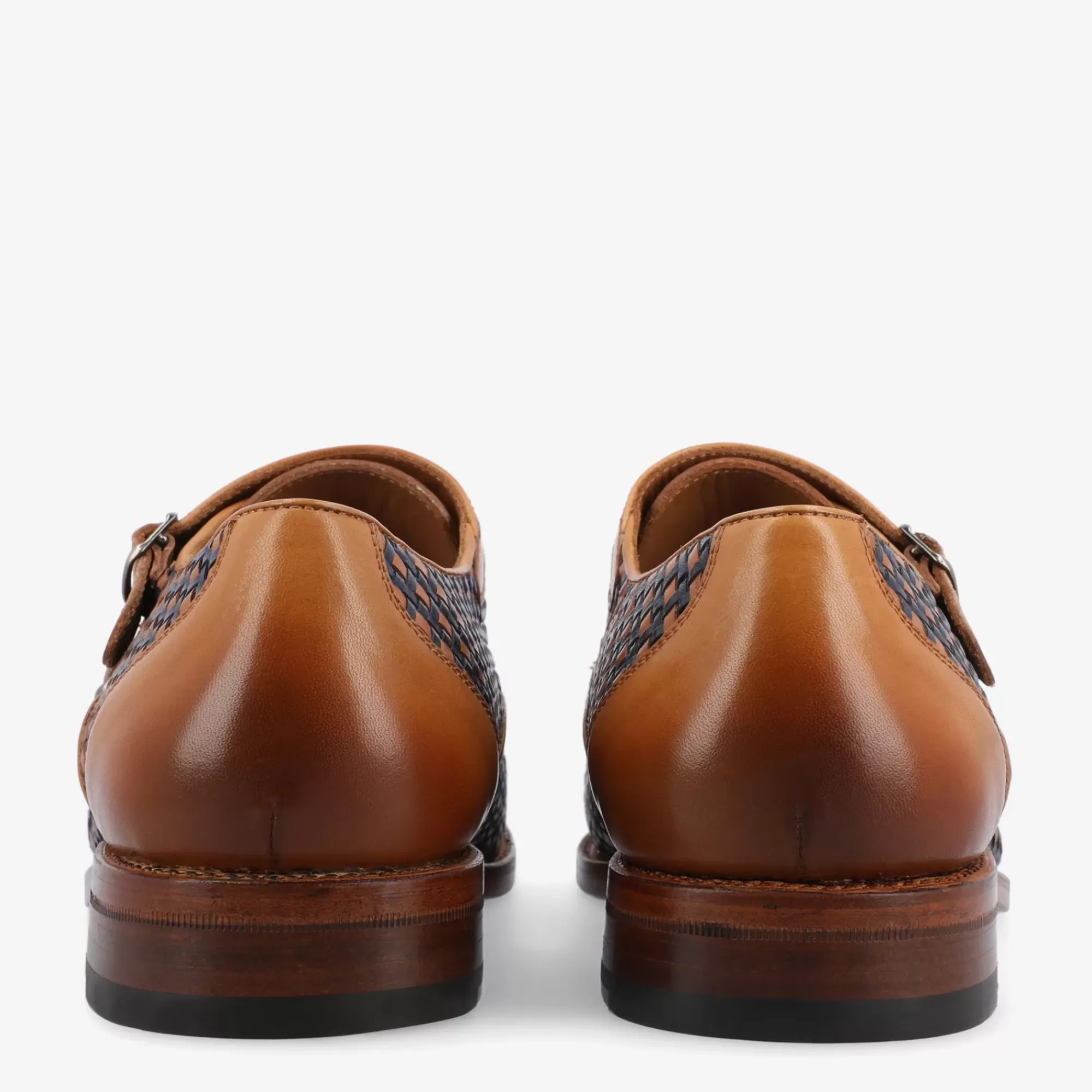 Flash Sale TAFT The Lucca Monk Strap Shoe In Navy Woven Leather |