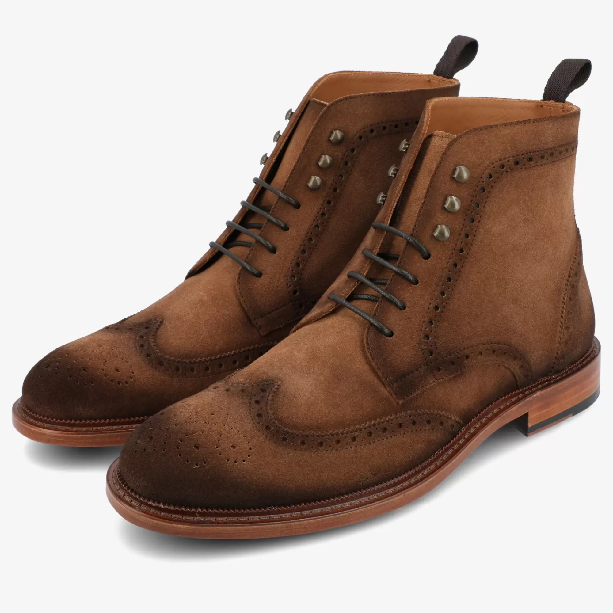 Outlet TAFT The Mack Boot In Brown - Suede Boots |
