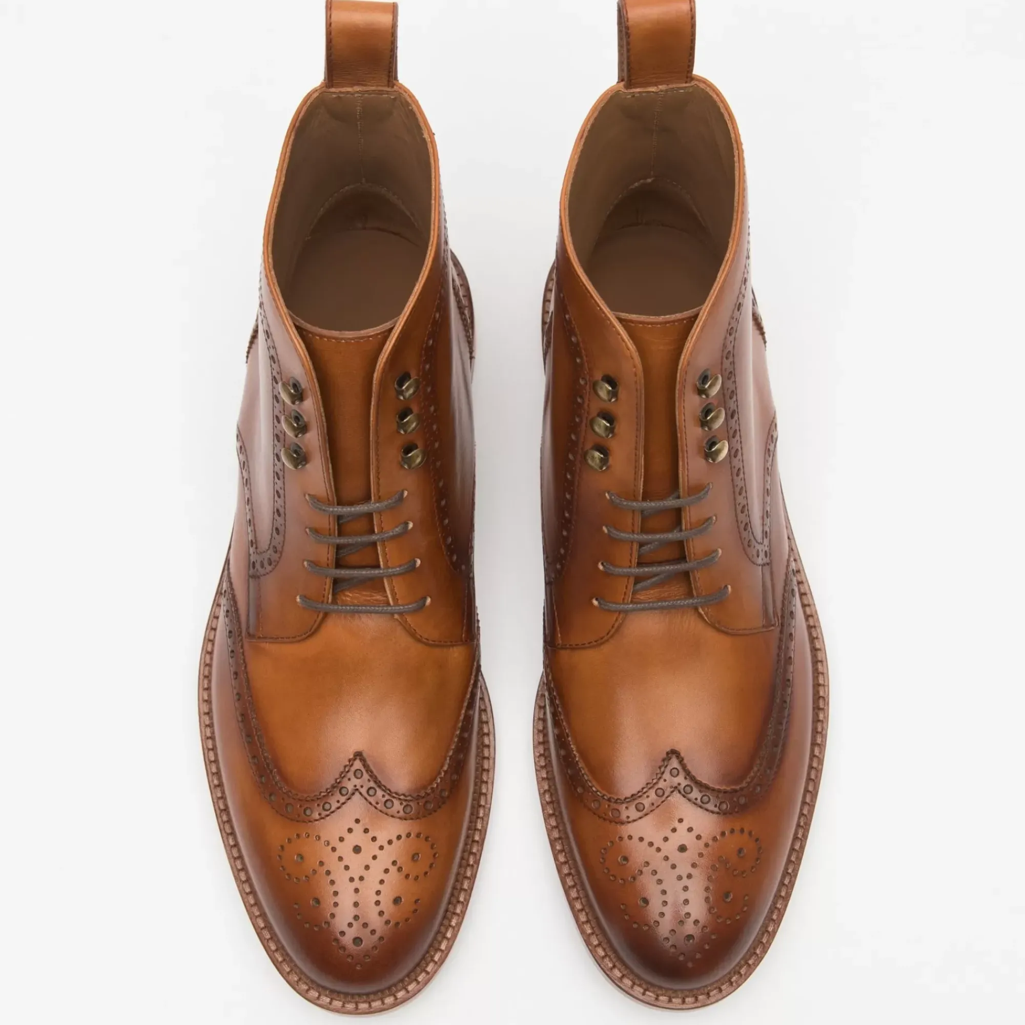 New TAFT The Mack Boot In Burnt Honey Vachetta Leather |