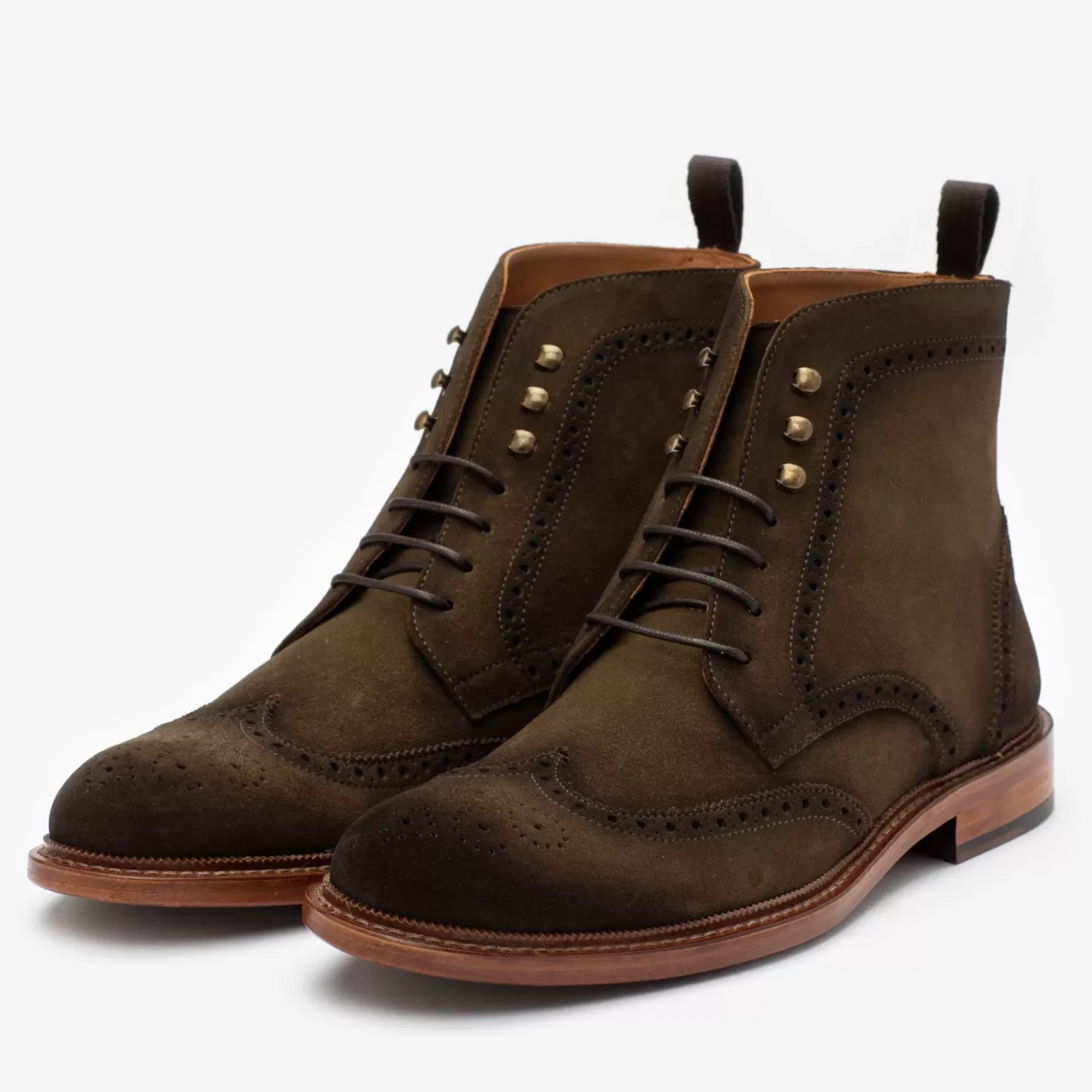 Hot TAFT The Mack Boot In Olive - Suede Combat Boots |