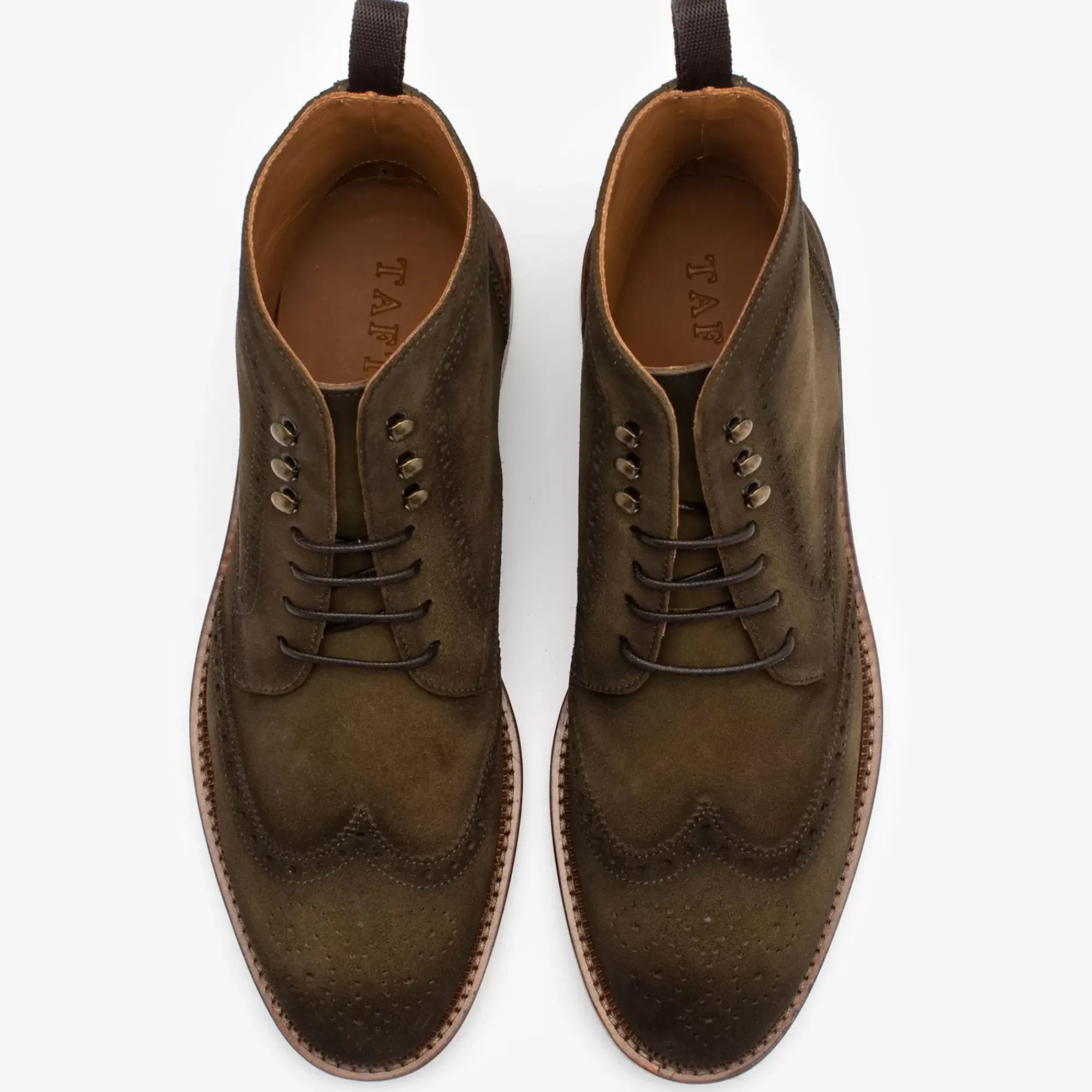Hot TAFT The Mack Boot In Olive - Suede Combat Boots |
