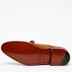 Clearance TAFT The Prince Shoe In Honey - Double Monk Strap |