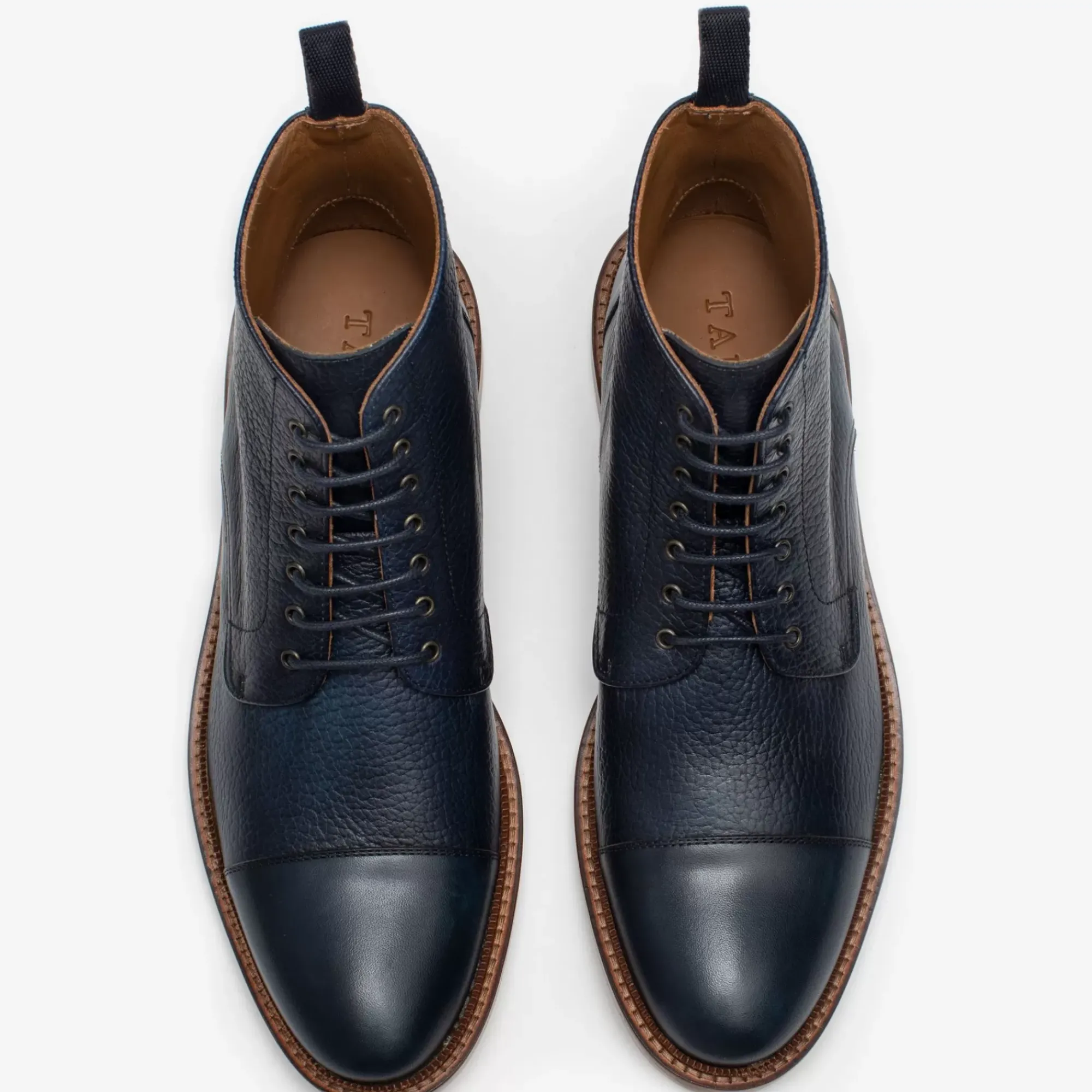Discount TAFT The Rome Boot - Navy Leather Boots |