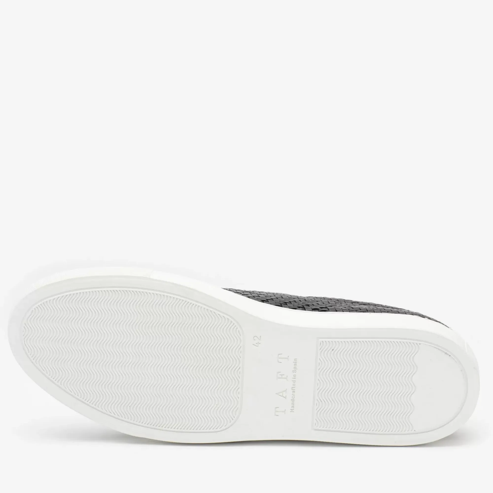 Outlet TAFT The Sneaker In Black Woven Leather |