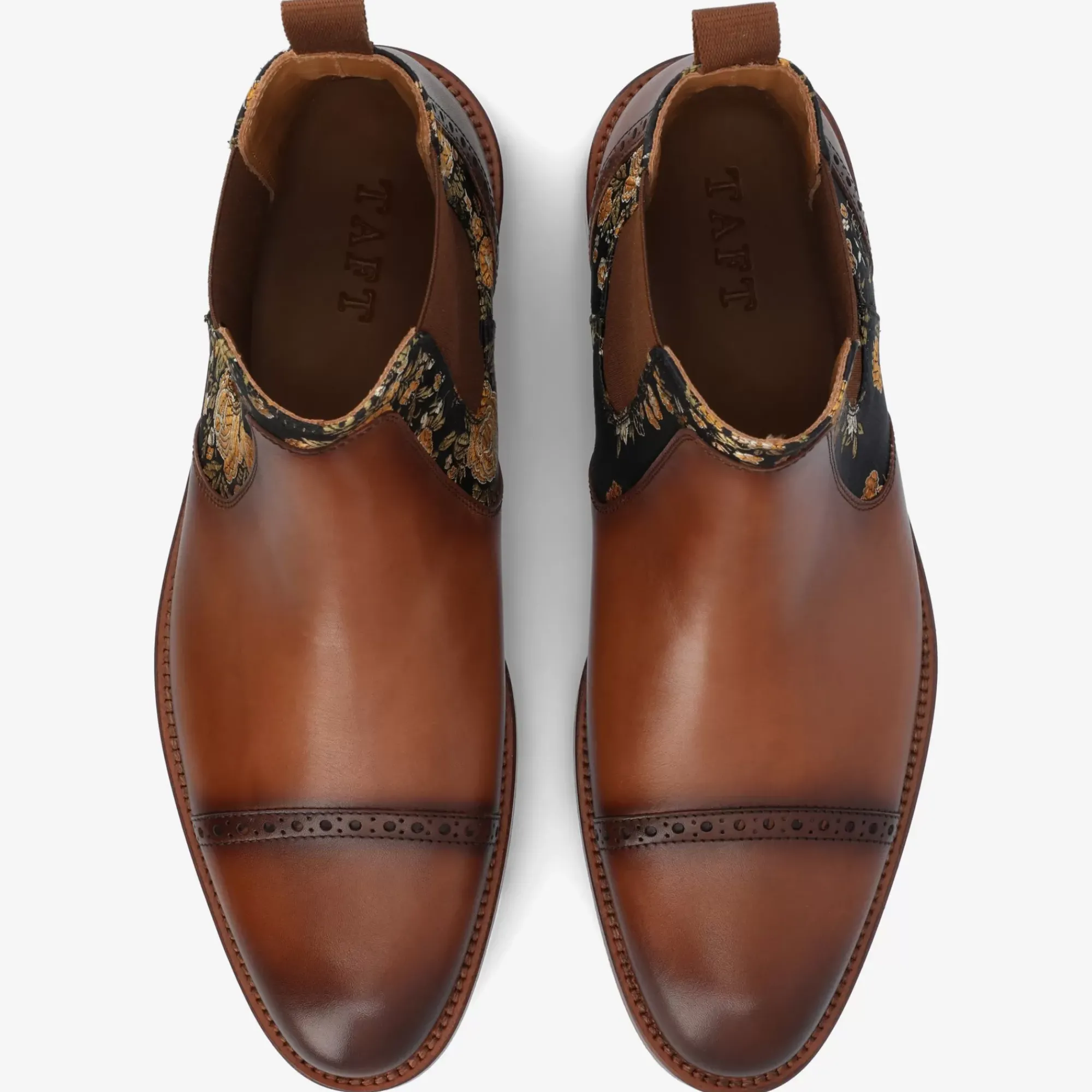 Hot TAFT Valencia Brown Leather Chelsea Boots - Eden |